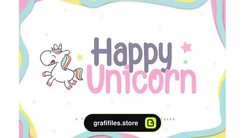 فونت انگلیسی فانتزی Happy Unicorn