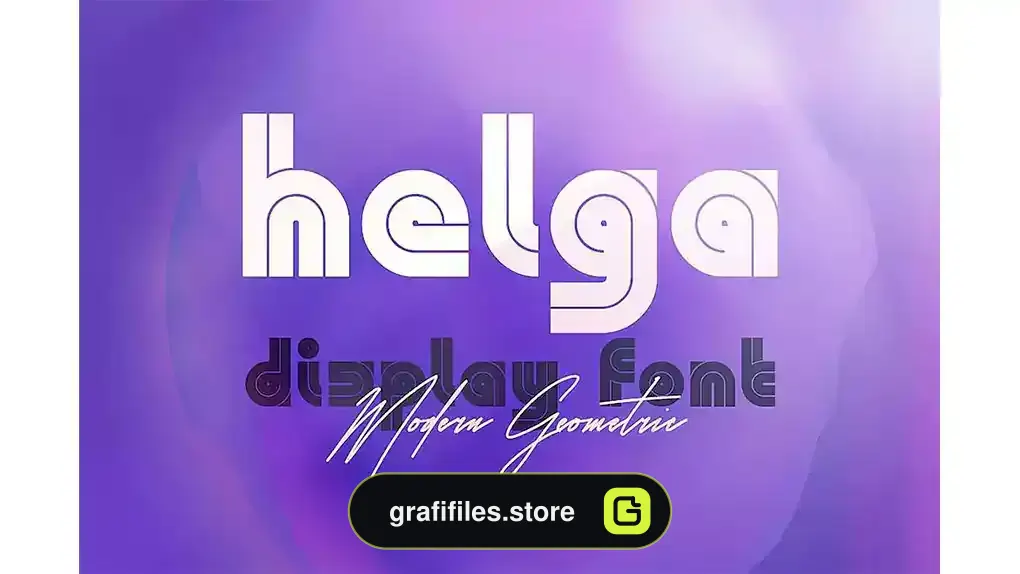 فونت انگلیسی هندسی Helga - Display Font