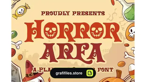 فونت انگلیسی ترسناک Horror Area a Plaful Horror Font