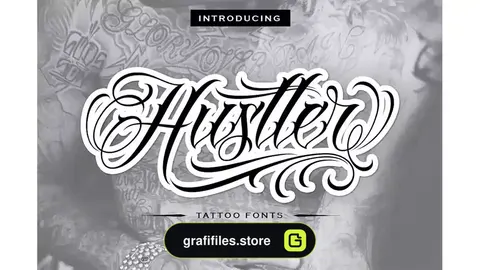 فونت انگلیسی تاتو Hustler | Tattoo Style