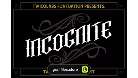فونت انگلیسی تاتو Incognite Tattoo Font