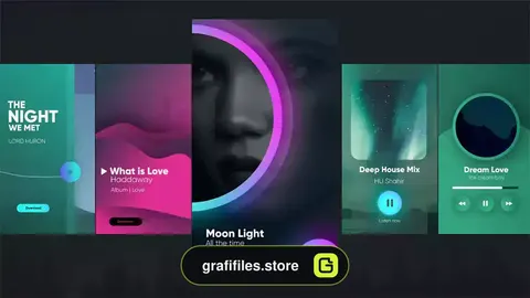 پروژه پریمیر استوری اینستاگرام موزیک Instagram Music Stories