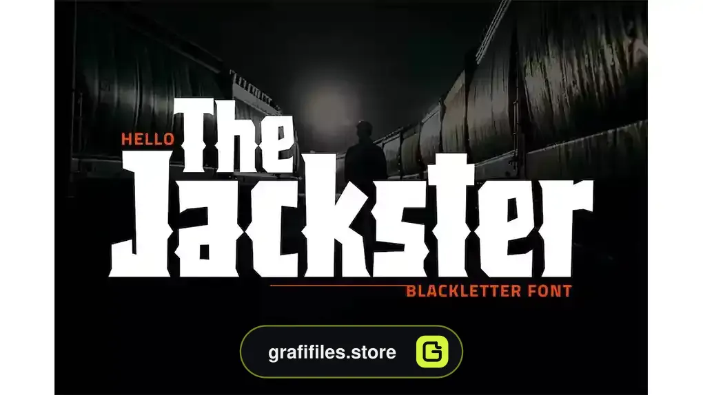 فونت انگلیسی گرافیکی Jackster - Blackletter Font