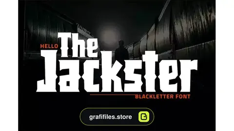 فونت انگلیسی گرافیکی Jackster - Blackletter Font