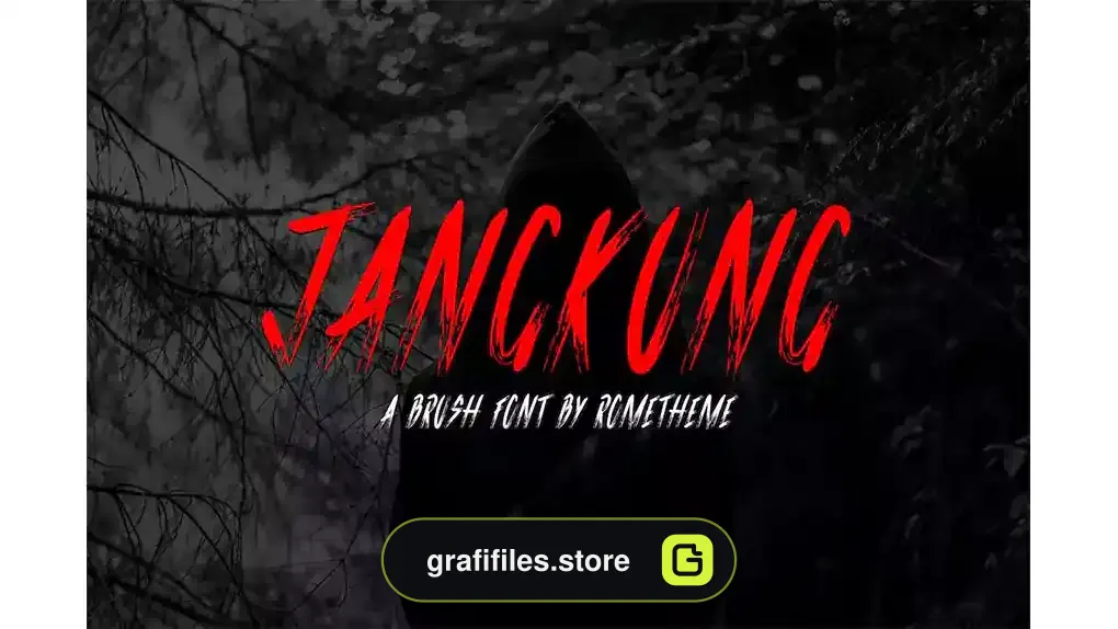 فونت انگلیسی ترسناک Jangkung - Brush Font DR