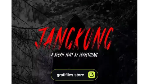 فونت انگلیسی ترسناک Jangkung - Brush Font DR