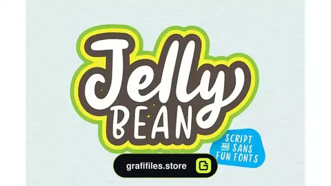 فونت انگلیسی دست نویس Jellly Bean Script & Sans Fun Font