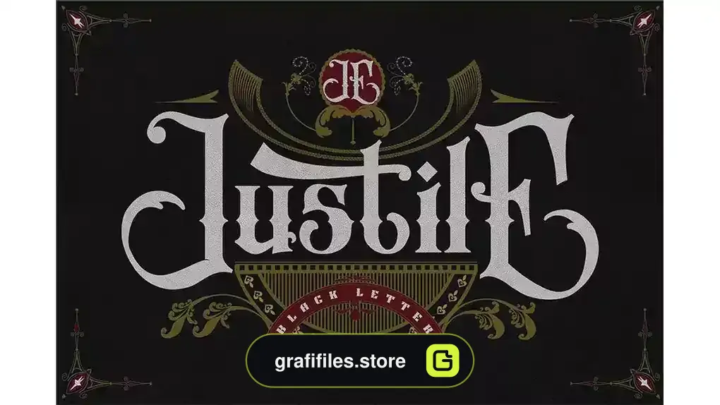 فونت انگلیسی تاتو Justile - Blackletter