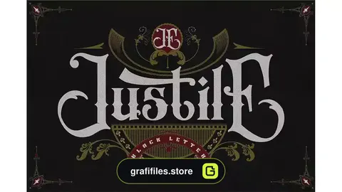 فونت انگلیسی تاتو Justile - Blackletter
