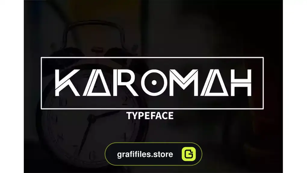 فونت انگلیسی گرافیکی Karomah Typeface Font