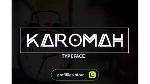 فونت انگلیسی گرافیکی Karomah Typeface Font
