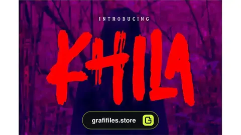 فونت انگلیسی ترسناک Khila | The Scary Brush Font