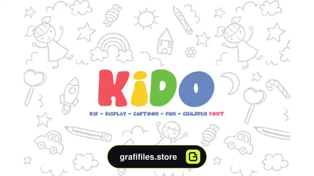 فونت انگلیسی فانتزی Kido Font