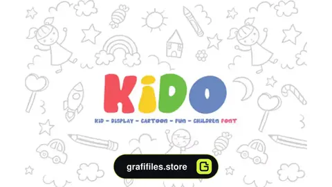 فونت انگلیسی فانتزی Kido Font