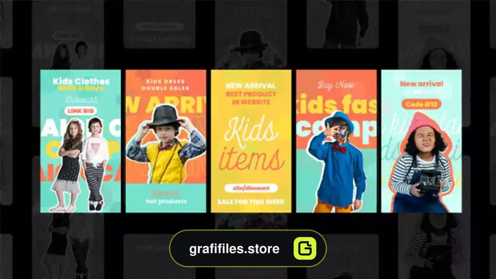 پروژه افترافکت ریلز اینستاگرام کودک Kids Social Reels