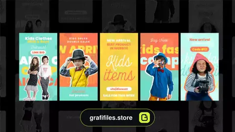پروژه افترافکت ریلز اینستاگرام کودک Kids Social Reels