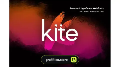 فونت انگلیسی مدرن Kite - Modern Typeface + WebFonts