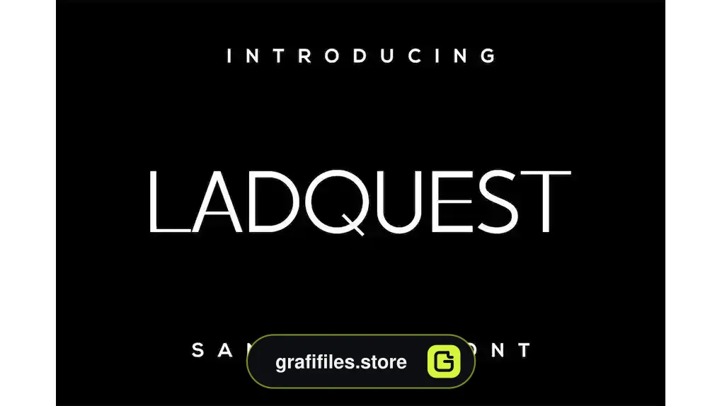 فونت انگلیسی مدرن Ladquest Font