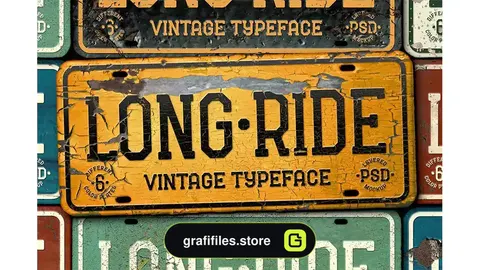 فونت انگلیسی کلاسیک Long Ride Font & Mockup