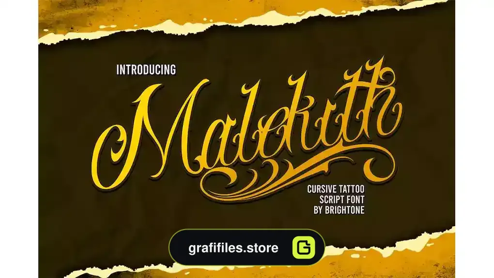 فونت انگلیسی تاتو Malekith - Tattoo font