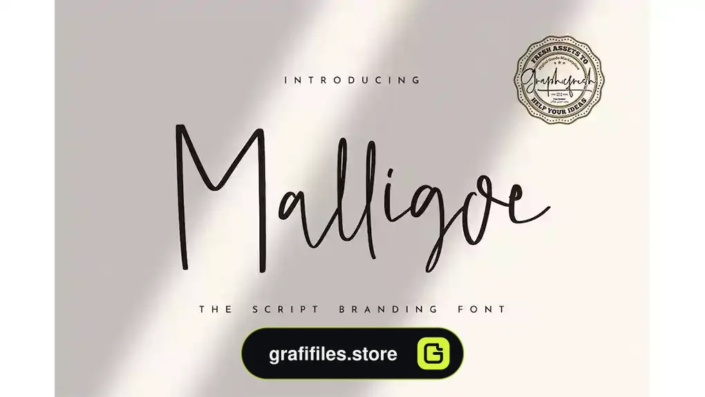 فونت انگلیسی دست نویس Malligoe - The Script Branding Font