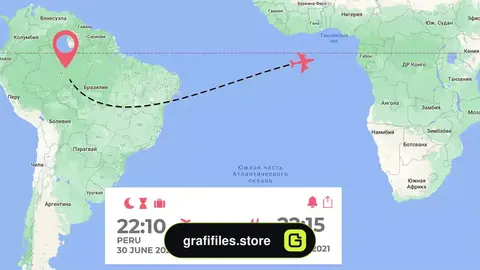 پروژه افترافکت انیمیشن مسیر بر روی نقشه Map Route Animations