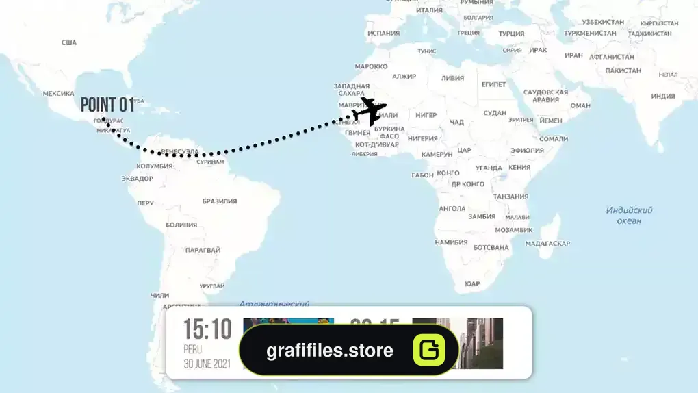 پروژه افترافکت نمایش مسیر روی نقشه Map Route KIT