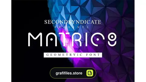 فونت انگلیسی هندسی Matric8 - Geometric Font
