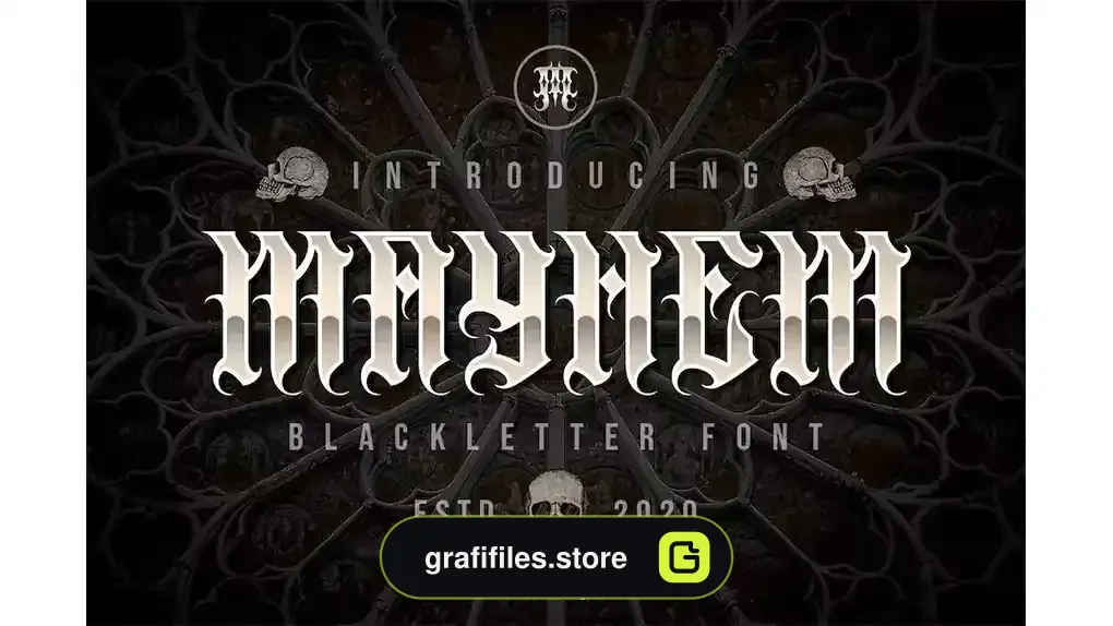 فونت انگلیسی تاتو Mayhem