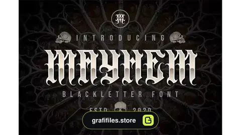 فونت انگلیسی تاتو Mayhem