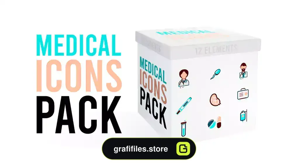 پروژه پریمیر آیکون متحرک پزشکی Medical Icons Pack