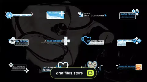 پروژه پریمیر تایتل پزشکی Medical Titles Pack