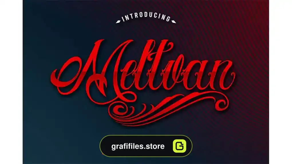 فونت انگلیسی تاتو Meltvan - Tattoo Lettering
