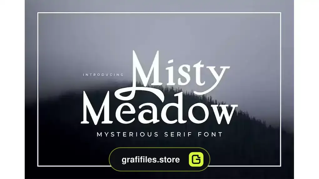 فونت انگلیسی کلاسیک Misty Meadow - Mysterious Serif Font
