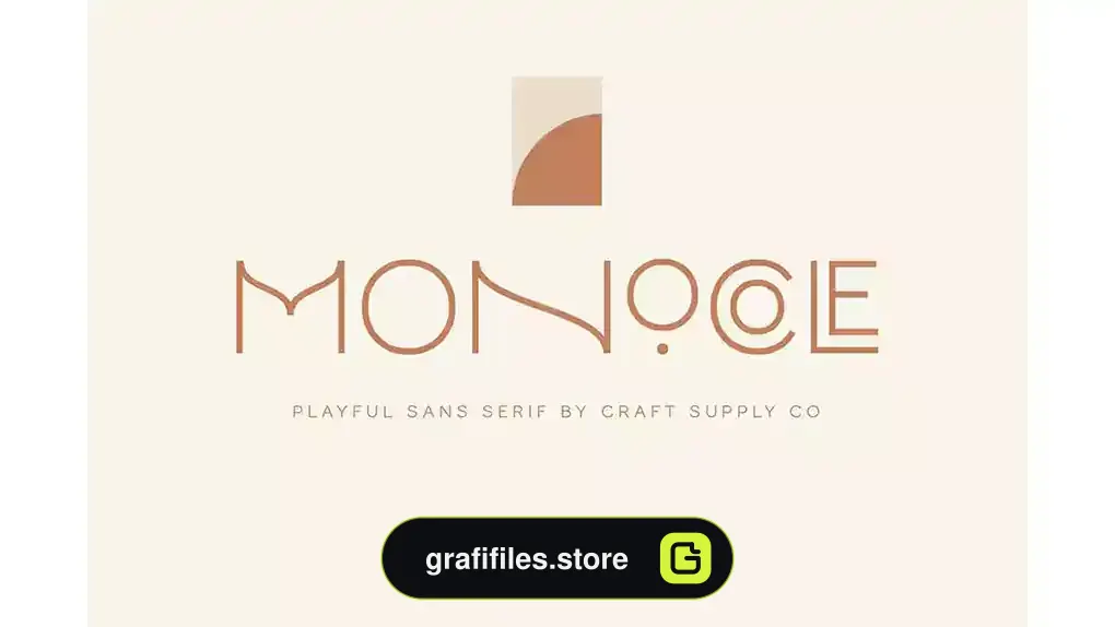 فونت انگلیسی مدرن Monocole - Playful Sans Serif | 8 Fonts