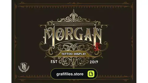 فونت انگلیسی تاتو MORGAN TATTOO