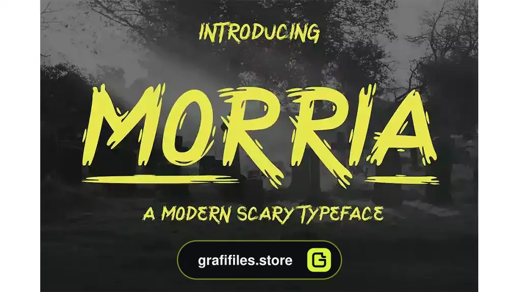 فونت انگلیسی ترسناک Morria - A Modern Scary Font