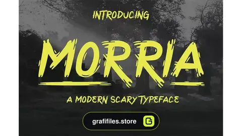فونت انگلیسی ترسناک Morria - A Modern Scary Font