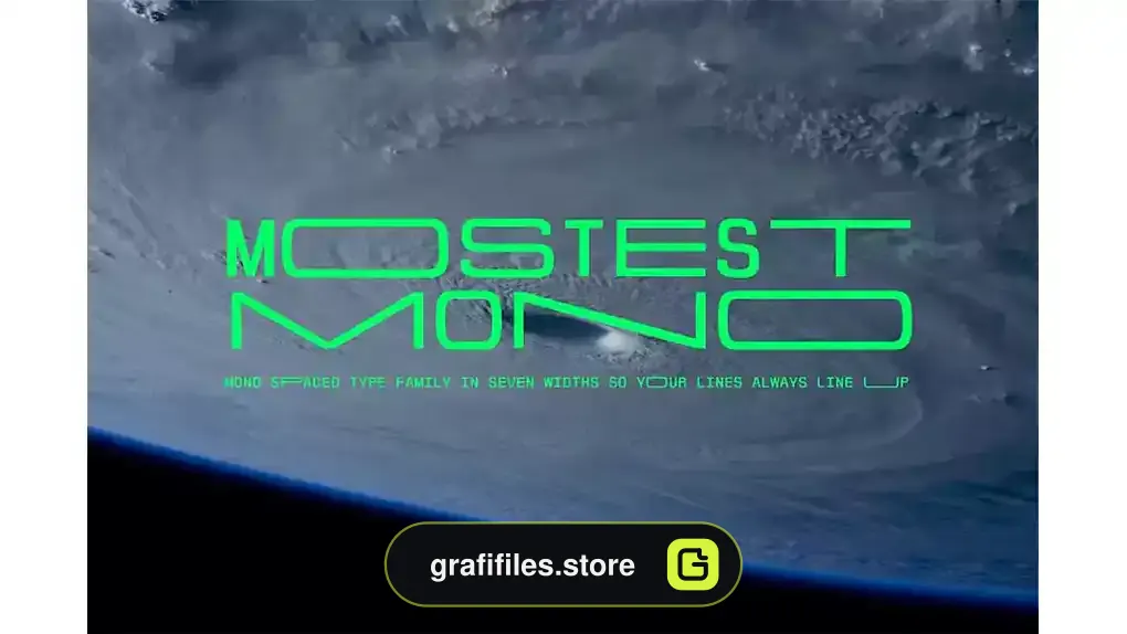 فونت انگلیسی لوگو Mostest Mono tech Logo font