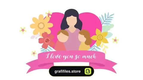 پروژه افترافکت المان موشن گرافیک روز مادر