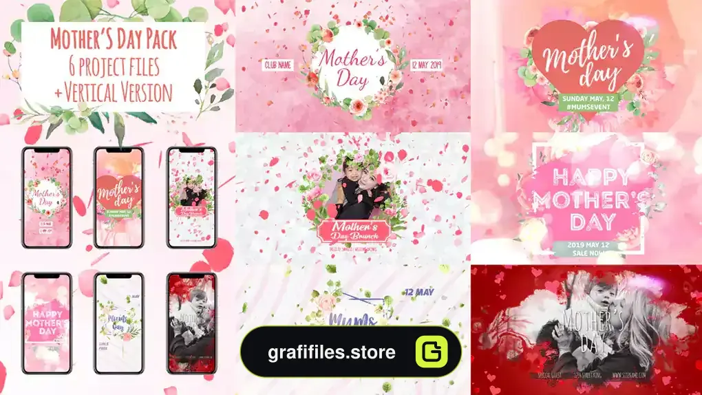 پروژه افترافکت پکیج روز مادر Mother's Day Package