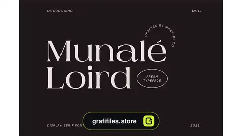 فونت انگلیسی ساده Munale Loird Display Font