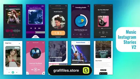 پروژه پریمیر استوری اینستاگرام موزیک Music Instagram Stories V2