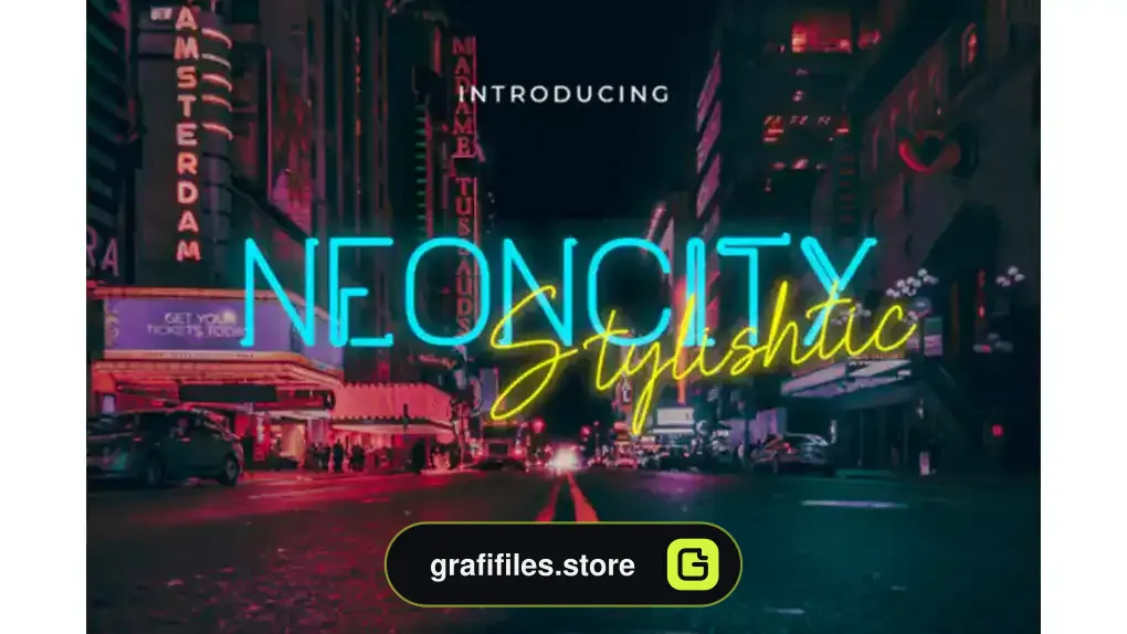 فونت انگلیسی نئون Neoncity Font