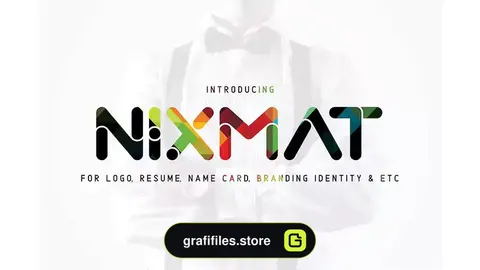فونت انگلیسی گرافیکی Nixmat | A Brand Identity Font