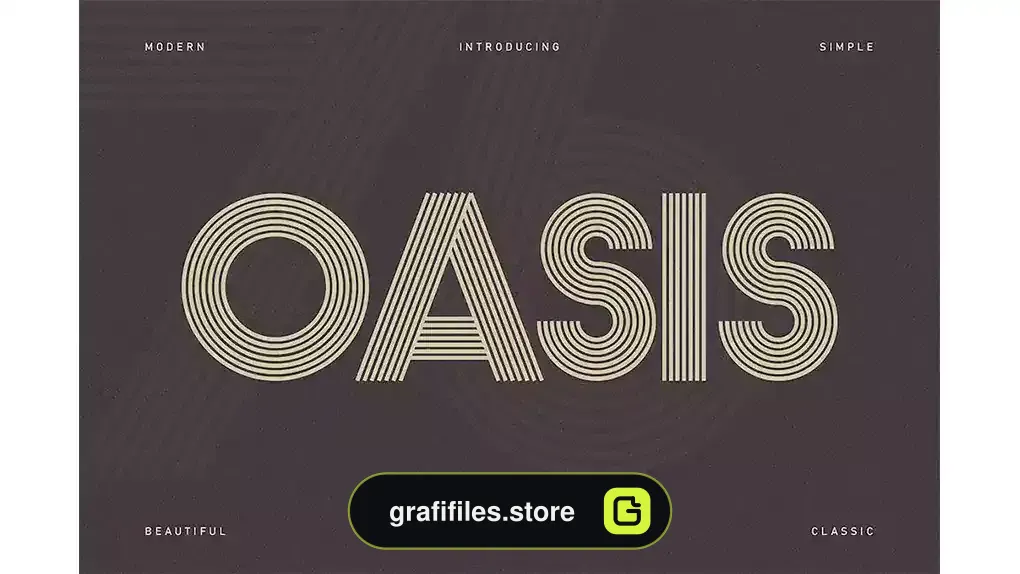 فونت انگلیسی هندسی Oasis Geometric Font