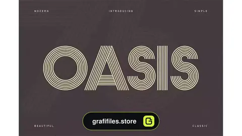 فونت انگلیسی هندسی Oasis Geometric Font