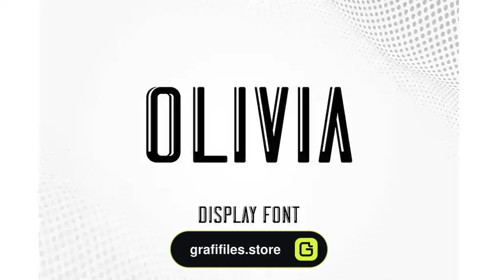فونت انگلیسی ساده Olivia - Simple display font
