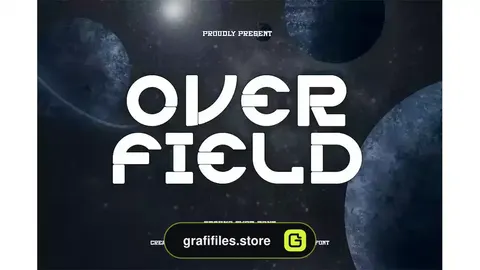 فونت انگلیسی گیمینگ Overfield - Futuristic gaming font