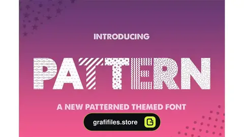 فونت انگلیسی طرح دار Pattern Silhouette Font